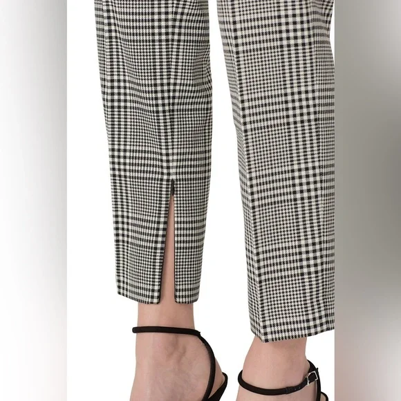 Club Monaco Black and White Plaid Cropped Pants - Picture 4 of 12